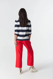 TRACK 3/4 SLEEVE COTTON JERSEY NAVY