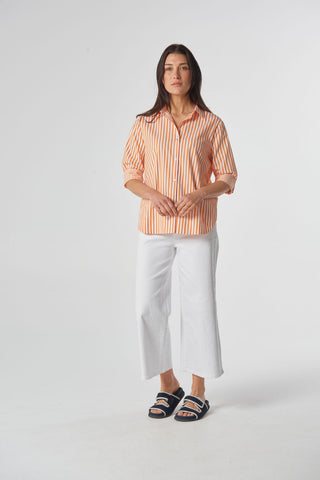 3/4 SLEEVE STRIPED SHIRT