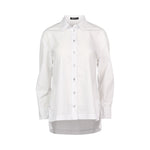 COTTON SHIRT WITH SIDE SPLITS