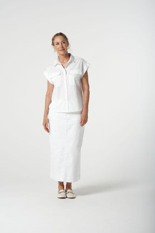 CARGOL POCKET SHIRT WHITE