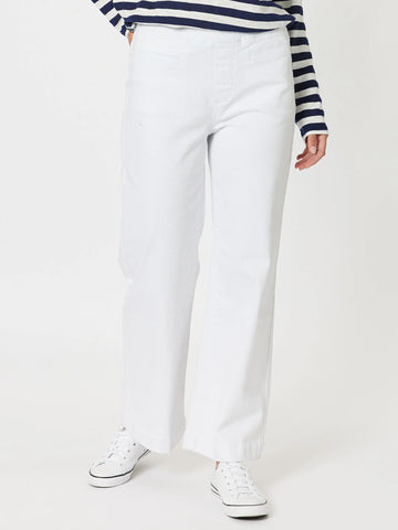 MADDY PULL ON WIDE LEG JEAN WHITE