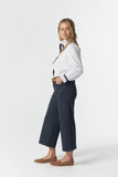 5 POCKET CROP WIDE LEG JEAN NAVY