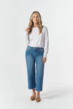 5 POCKET CROP WIDE LEG JEAN