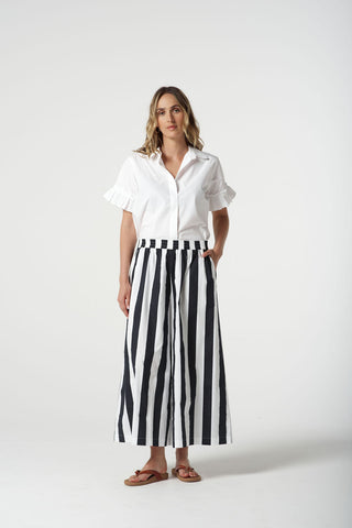 THICK STRIPE CULLOTTES COTTON