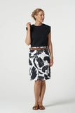 BLOCK LEAF PRINT SKIRT