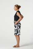 BLOCK LEAF PRINT SKIRT
