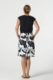 BLOCK LEAF PRINT SKIRT