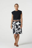 BLOCK LEAF PRINT SKIRT