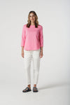 STRETCH WOVEN JOGGER CROPPED WHITE