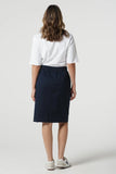RIB WAISTBAND COTTON SKIRT