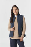 THE HERITAGE QUILTED VEST NAVY