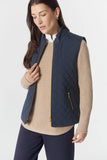 THE HERITAGE QUILTED VEST NAVY