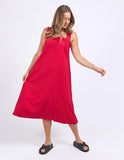 LOURDES DRESS CRIMSON