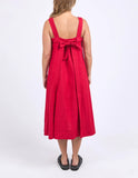 LOURDES DRESS CRIMSON