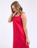 LOURDES DRESS CRIMSON