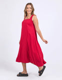 LOURDES DRESS CRIMSON