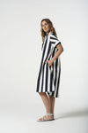 COTTON NAVY STRIPE DRESS