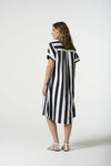 COTTON NAVY STRIPE DRESS