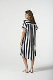 COTTON NAVY STRIPE DRESS