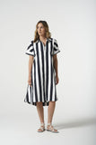COTTON NAVY STRIPE DRESS