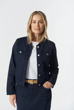 RAY DENIM JACKET NAVY