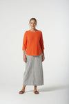 3/4 SLEEVE RAGLAN COTTON JUMPER Orange