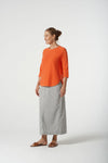 3/4 SLEEVE RAGLAN COTTON JUMPER Orange