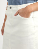 BELLE DENIM SKIRT VINTAGE WHITE