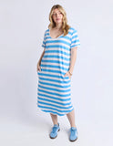 MAEVE MIDI DRESS AZURE STRIPE