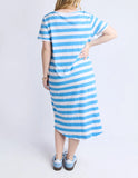 MAEVE MIDI DRESS AZURE STRIPE