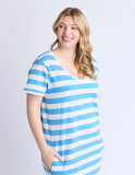 MAEVE MIDI DRESS AZURE STRIPE