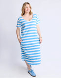 MAEVE MIDI DRESS AZURE STRIPE