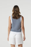 KNIT VEST NAVY/WHITE