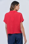 LINEN SHIRT RED