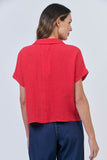 LINEN SHIRT RED