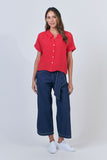 LINEN SHIRT RED