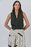 LINEN LICORICE TOP