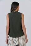 LINEN LICORICE TOP
