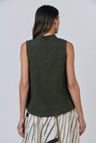LINEN LICORICE TOP