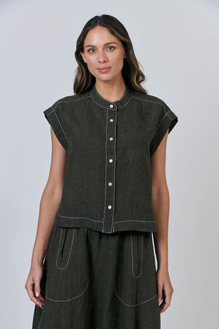 LINEN LICORICE SHIRT