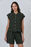 LINEN LICORICE SHIRT