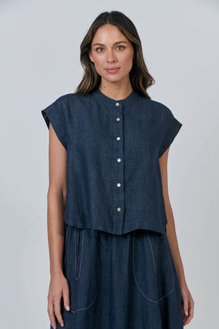 LINEN TOP POSEIDON