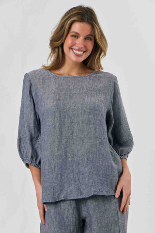 ANNABEL LINEN TOP