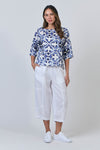 LINEN PANT WIDE LEG WHITE