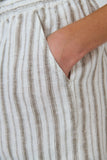 LINEN TRAVERTINE SHORTS