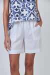 LINEN SHORT WHITE