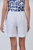 LINEN SHORT WHITE