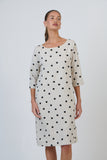 LINEN SPOT DRESS