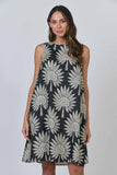 LINEN DRESS DATE PALM
