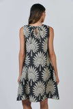 LINEN DRESS DATE PALM